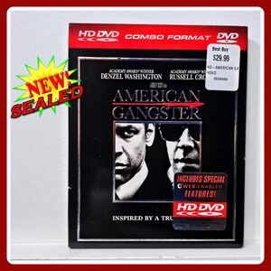 American Gangster HD DVD Combo New Sealed Denzel Washington Russell Crowe Ridley